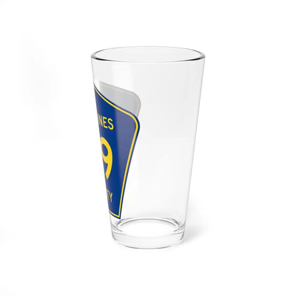 Des Moines County Route 99 IA (Iowa) (Road Sign) Pint Glass 16oz - Go Mug Yourself
