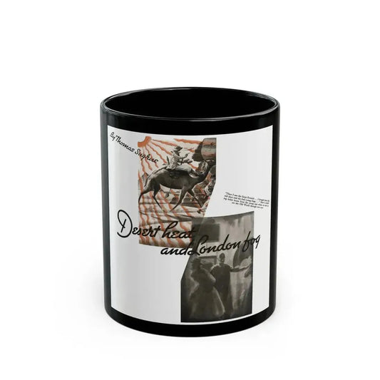 Desert Heat and London Fog, The American Magazine, January 1935 - Black Coffee Mug 11oz - Go Mug Yourself