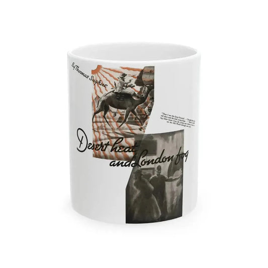 Desert Heat and London Fog, The American Magazine, January 1935 - White Coffee Mug 11oz - Go Mug Yourself