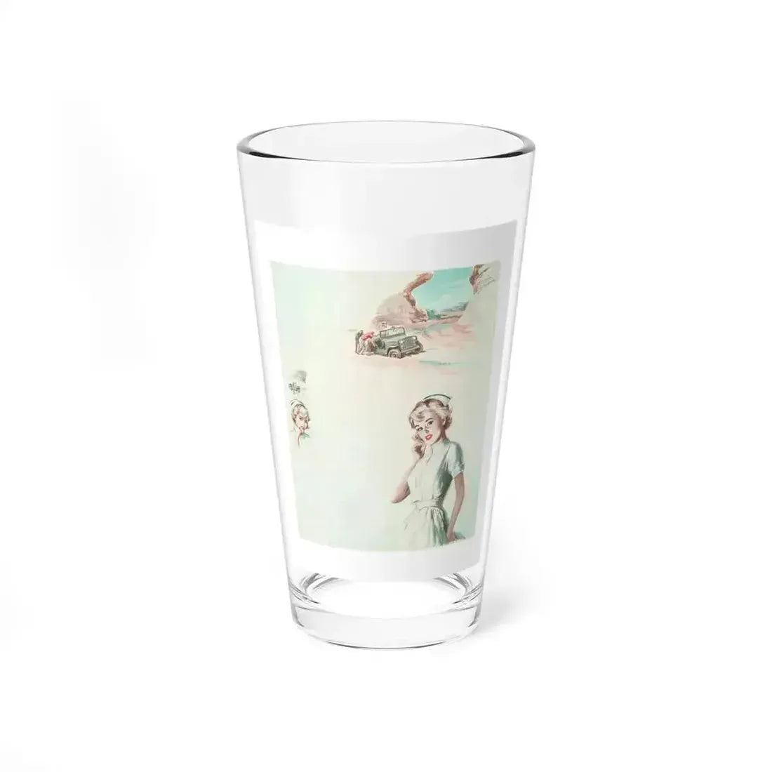 Desert Nurse by Pamela Hart (Avalon Books, c. 1970s) - Pint Glass 16oz 16oz - Go Mug Yourself