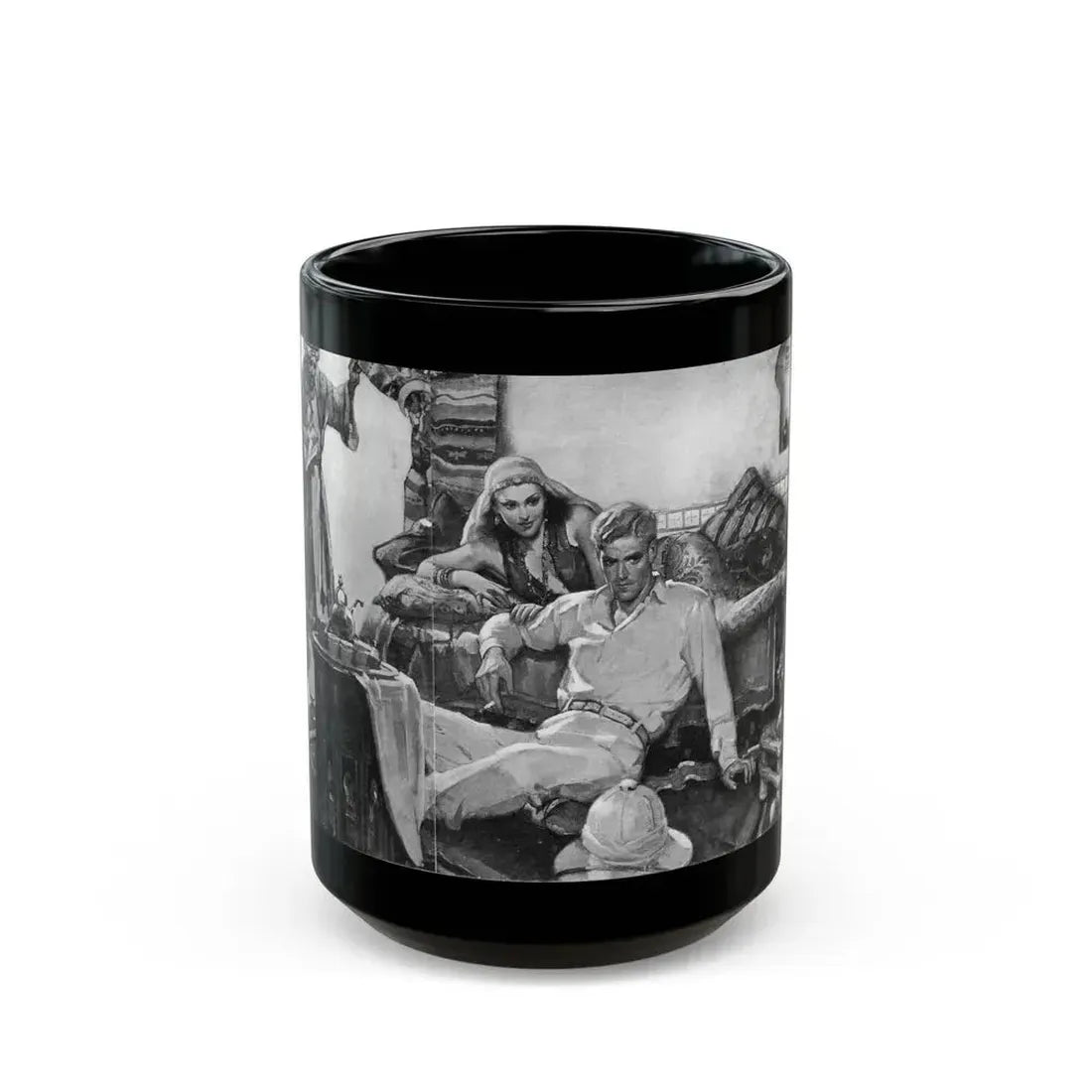 Desert Passion, Liberty magazine, September 25, 1937 - Black Coffee Mug 15oz - Go Mug Yourself
