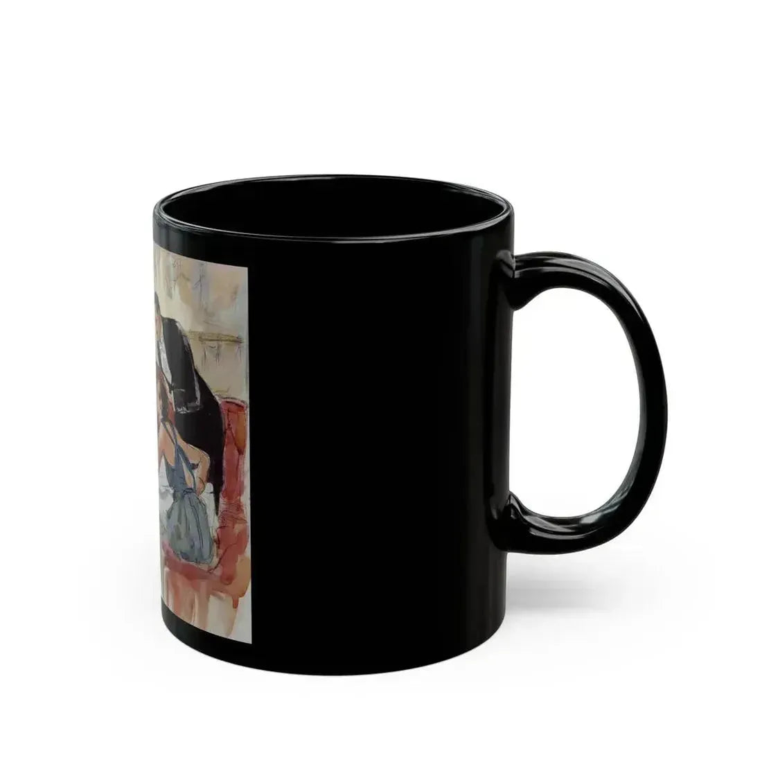 Design for a Wedding, Ladies' Home Journal, May 1934 - Black Coffee Mug - Go Mug Yourself