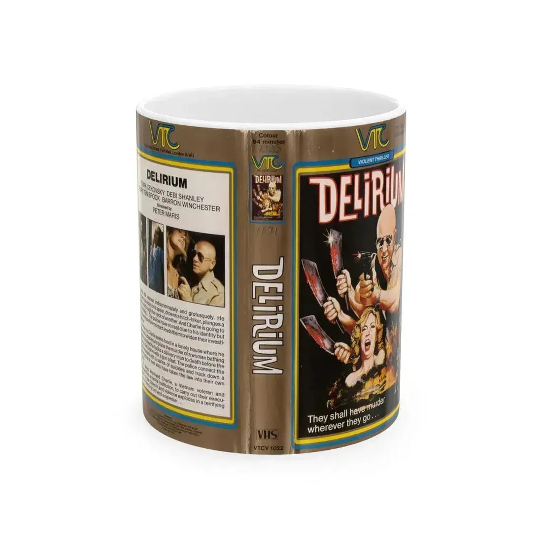 DESLIRIUM (VHS COVER) - White Coffee Mug 11oz - Go Mug Yourself