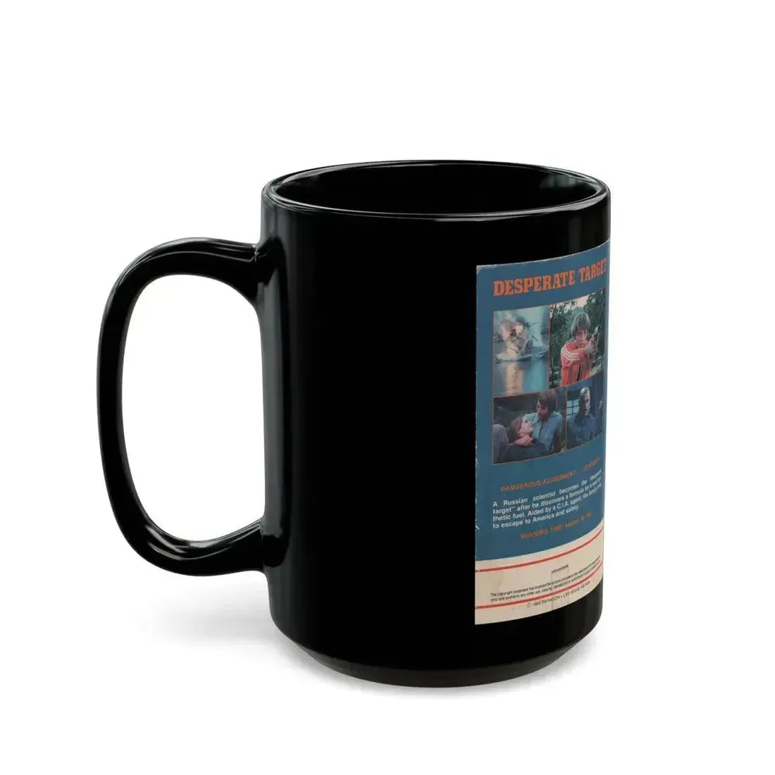 DESPERATE TARGET (VHS COVER) - Black Coffee Mug - Go Mug Yourself
