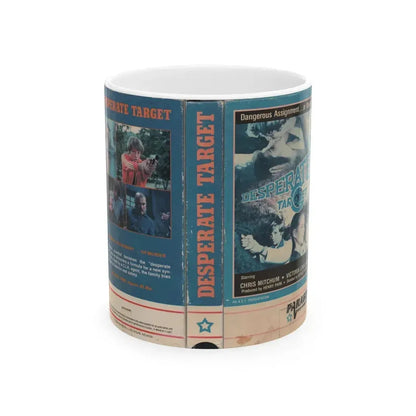 DESPERATE TARGET (VHS COVER) - White Coffee Mug 11oz - Go Mug Yourself