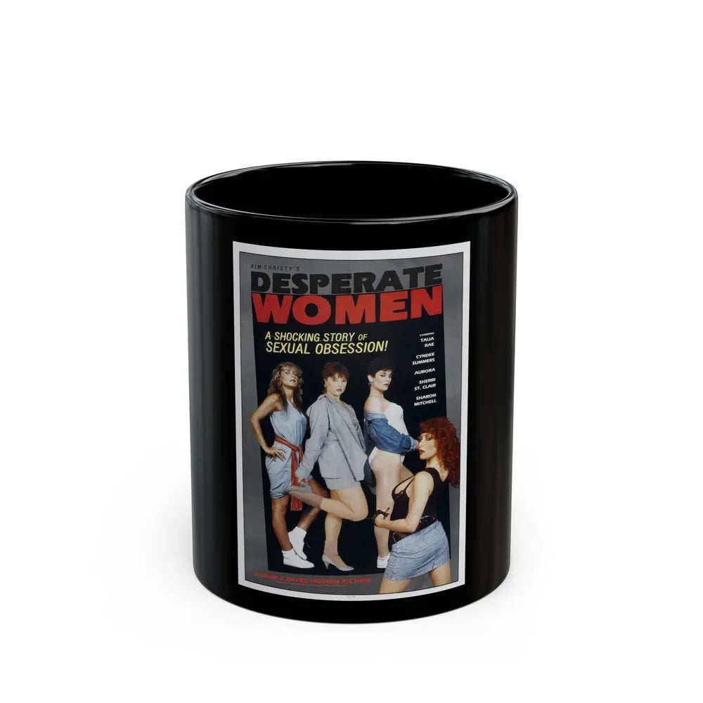 DESPERATE WOMEN 1985 Movie Poster - Black Coffee Mug-11oz-Go Mug Yourself