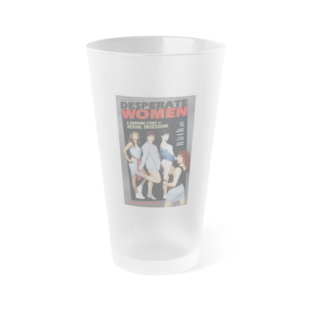 DESPERATE WOMEN 1985 Movie Poster - Frosted Pint Glass 16oz-16oz-Frosted-Go Mug Yourself