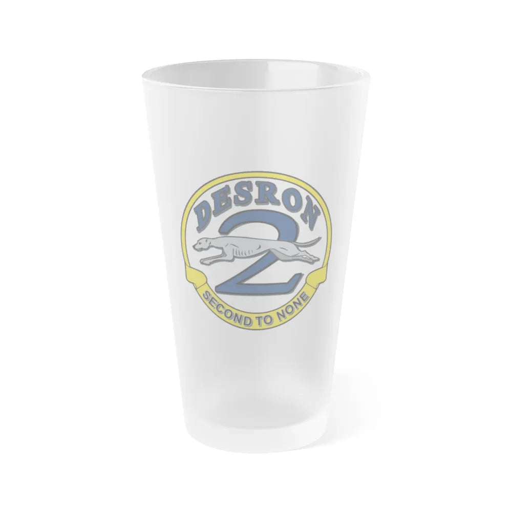 Desron 2 Second to none (U.S. Navy) Frosted Pint Glass 16oz-Go Mug Yourself