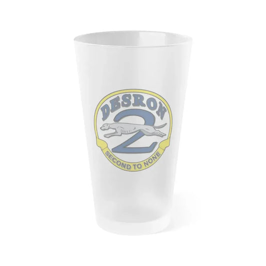 Desron 2 Second to none (U.S. Navy) Frosted Pint Glass 16oz Default Title - Go Mug Yourself