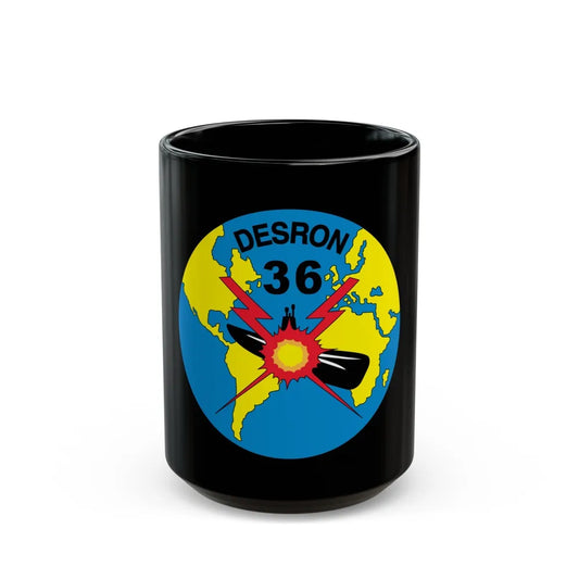 Desron 36 (U.S. Navy) Black Coffee Mug-15oz-Go Mug Yourself