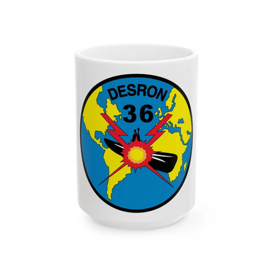 Desron 36 (U.S. Navy) White Coffee Mug-15oz-Go Mug Yourself