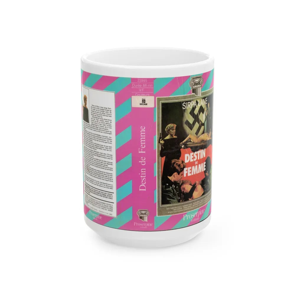 DESTIN DE FEMME (VHS COVER) - White Coffee Mug-15oz-Go Mug Yourself