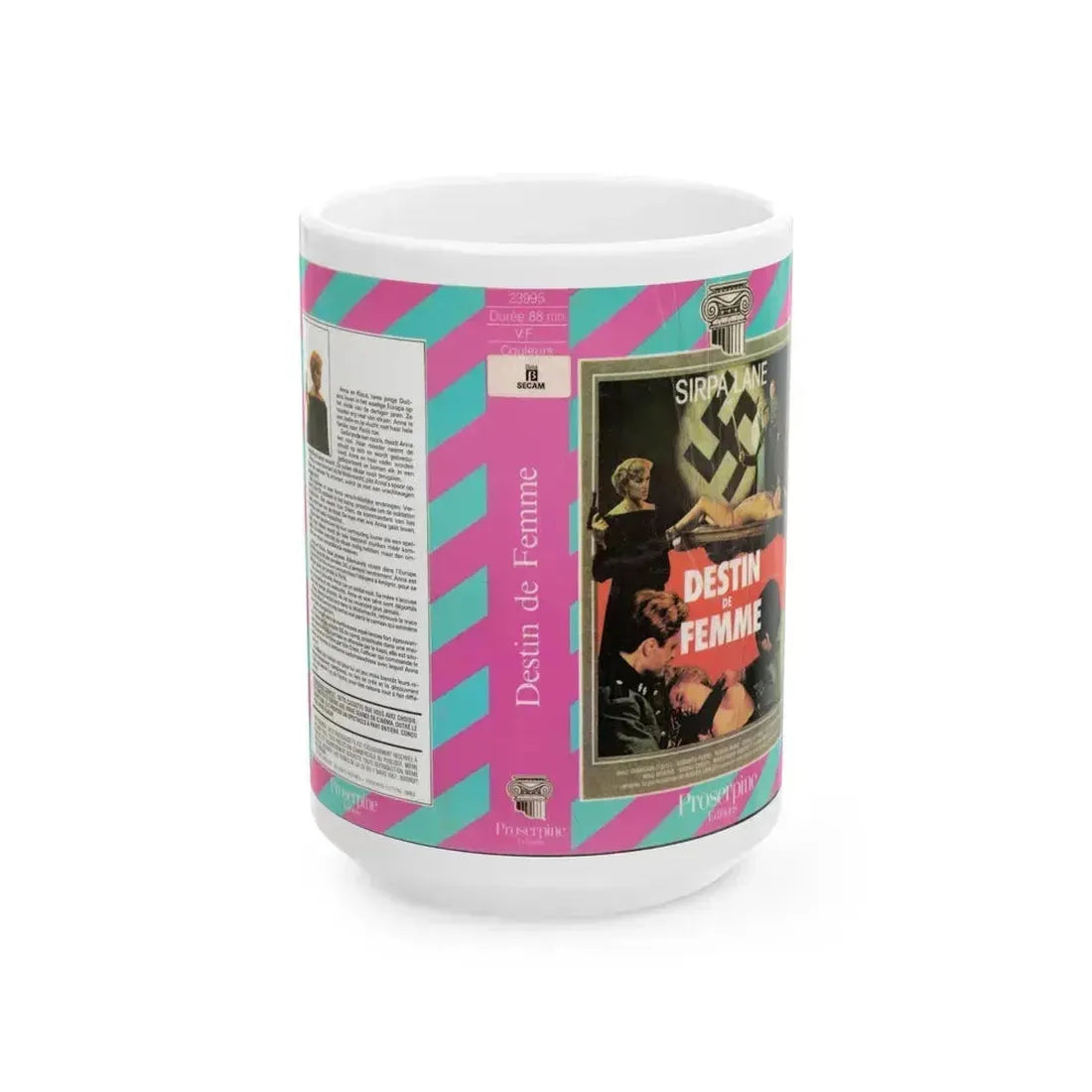 DESTIN DE FEMME (VHS COVER) - White Coffee Mug 15oz - Go Mug Yourself
