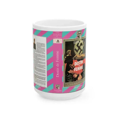 DESTIN DE FEMME (VHS COVER) - White Coffee Mug 15oz - Go Mug Yourself