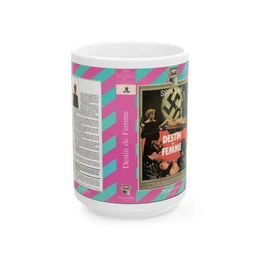 DESTIN DE FEMME (VHS COVER) - White Coffee Mug 15oz - Go Mug Yourself