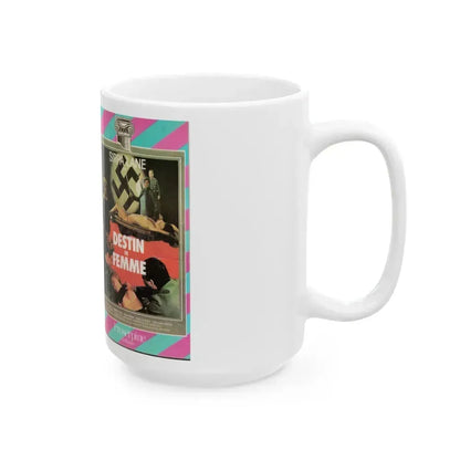 DESTIN DE FEMME (VHS COVER) - White Coffee Mug - Go Mug Yourself
