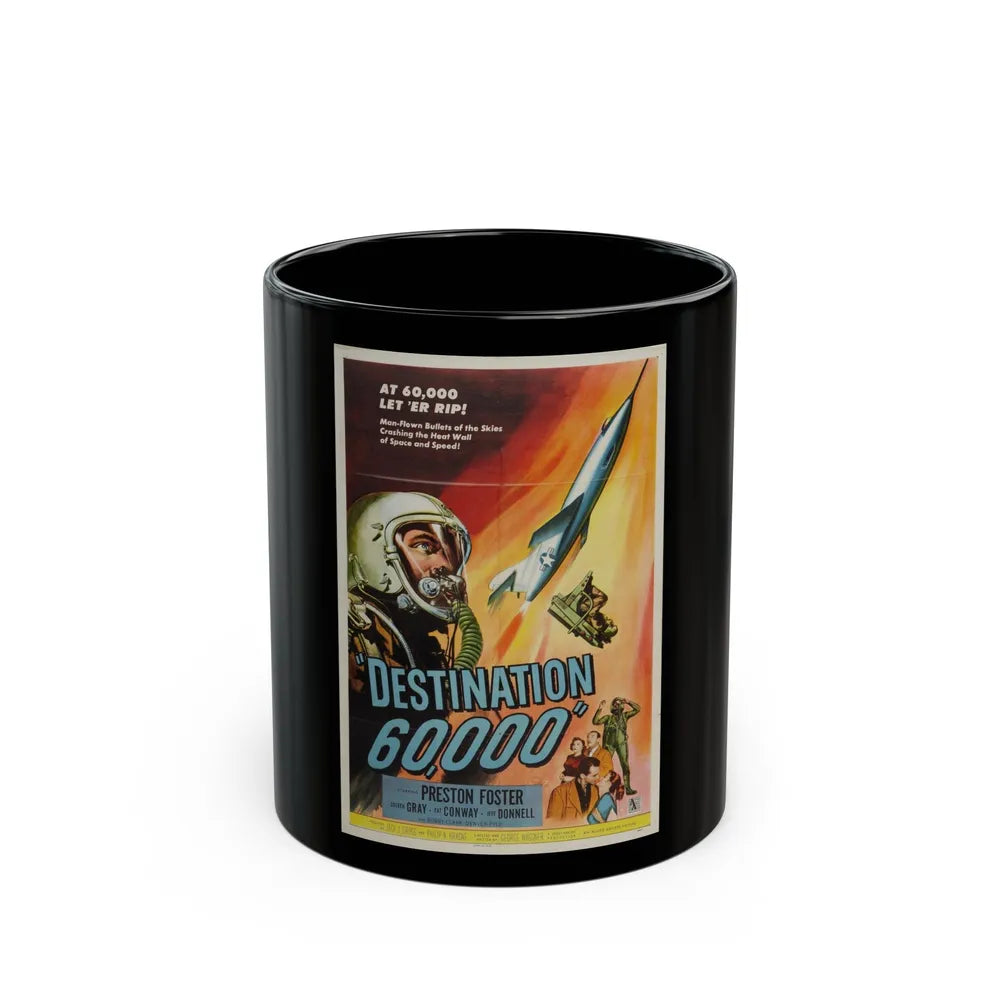 DESTINATION 60000 1957 Movie Poster - Black Coffee Mug-11oz-Go Mug Yourself