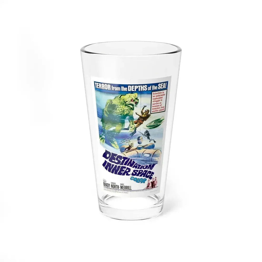 DESTINATION INNER SPACE 1966 Movie Poster - Pint Glass 16oz 16oz - Go Mug Yourself