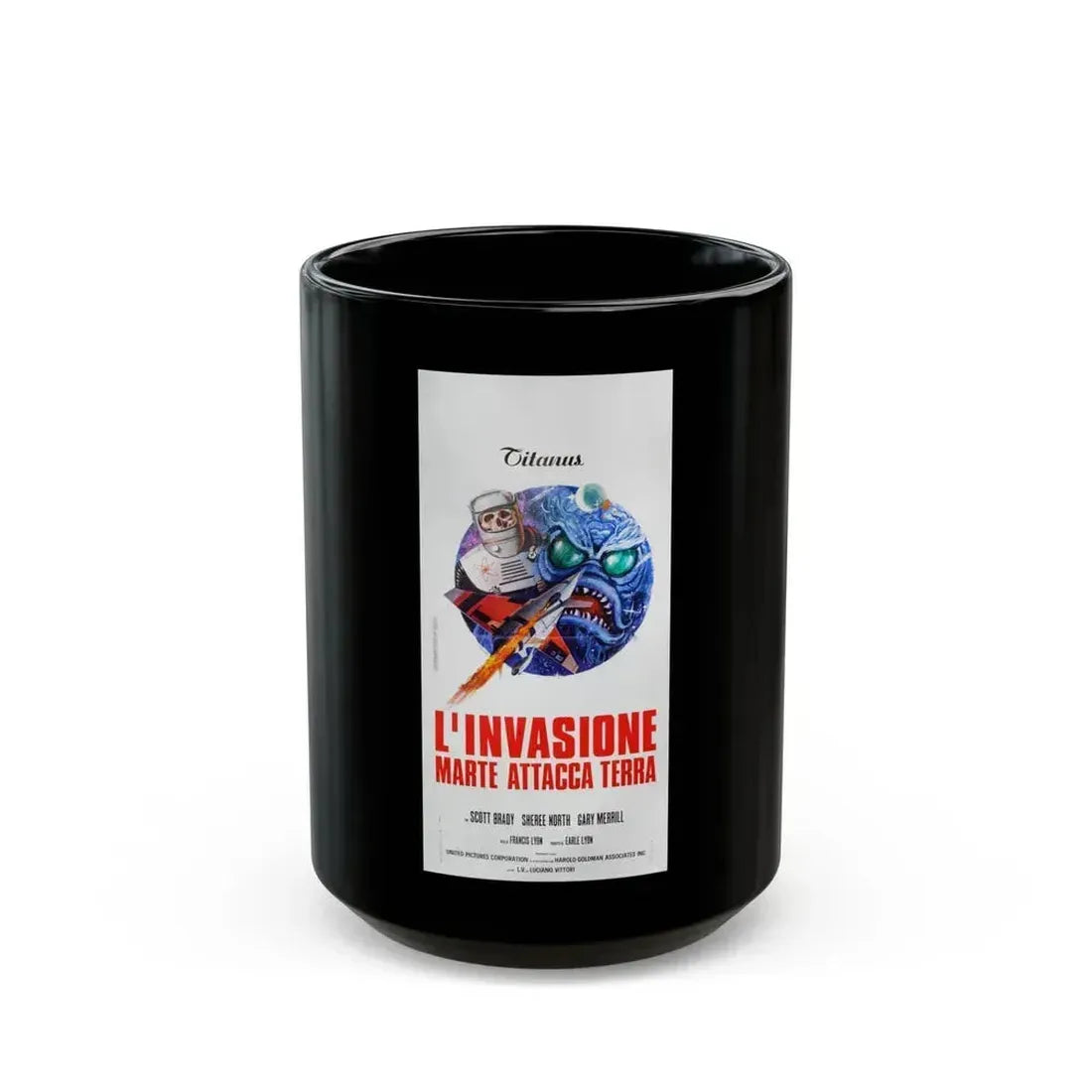 DESTINATION INNER SPACE (ITALIAN) 1966 Movie Poster - Black Coffee Mug - Go Mug Yourself