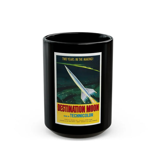 DESTINATION MOON 1950 Movie Poster - Black Coffee Mug-15oz-Go Mug Yourself