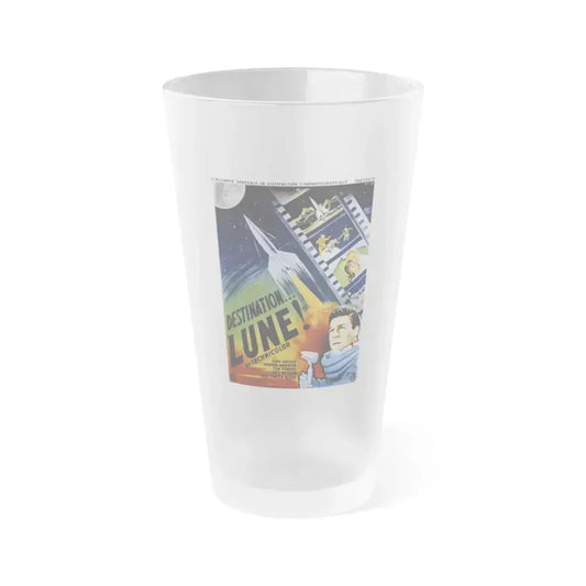 DESTINATION MOON (FRENCH) 1950 Movie Poster - Frosted Pint Glass 16oz 16oz Frosted - Go Mug Yourself