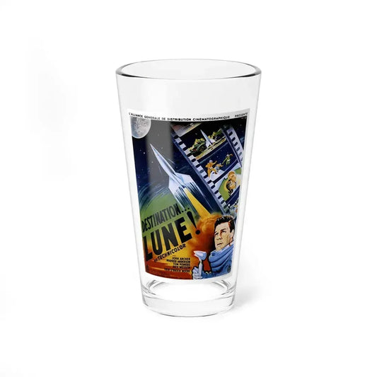 DESTINATION MOON (FRENCH) 1950 Movie Poster - Pint Glass 16oz 16oz - Go Mug Yourself
