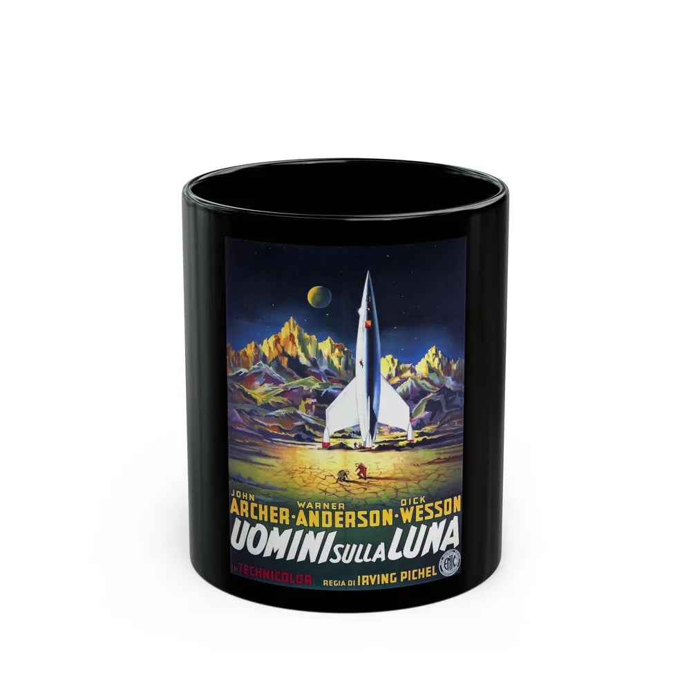 DESTINATION MOON (ITALIAN) 1950 Movie Poster - Black Coffee Mug-11oz-Go Mug Yourself