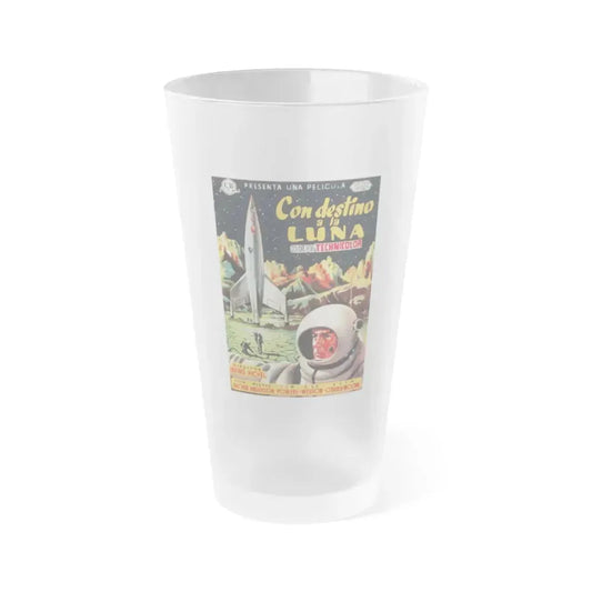 DESTINATION MOON (SPANISH) 1950 Movie Poster - Frosted Pint Glass 16oz 16oz Frosted - Go Mug Yourself