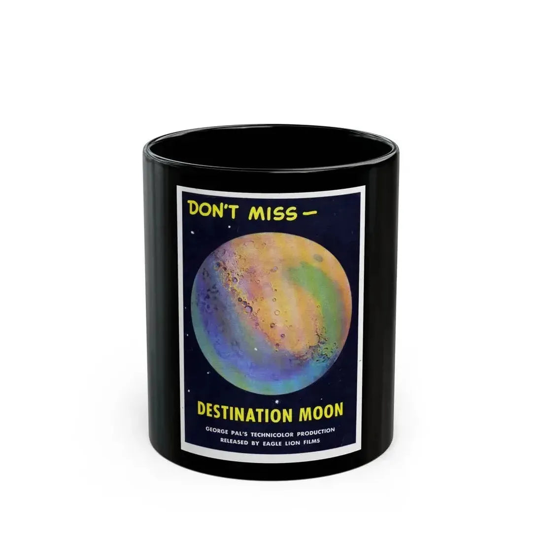 DESTINATION MOON (TEASER) 1950 Movie Poster - Black Coffee Mug 11oz - Go Mug Yourself