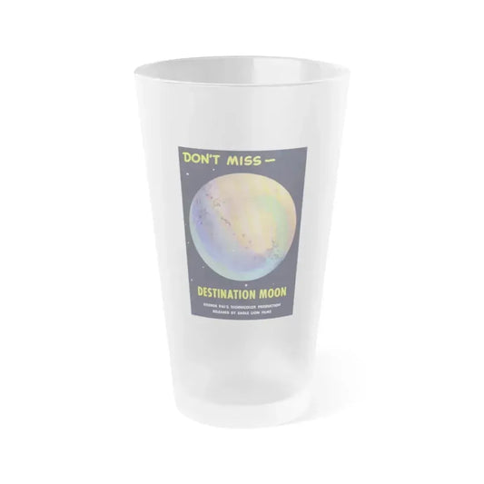 DESTINATION MOON (TEASER) 1950 Movie Poster - Frosted Pint Glass 16oz 16oz Frosted - Go Mug Yourself