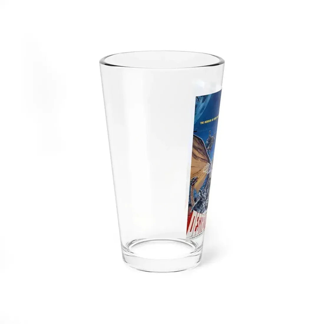 DESTROY ALL MONSTERS (2) GODZILLA 1968 Movie Poster - Pint Glass 16oz - Go Mug Yourself