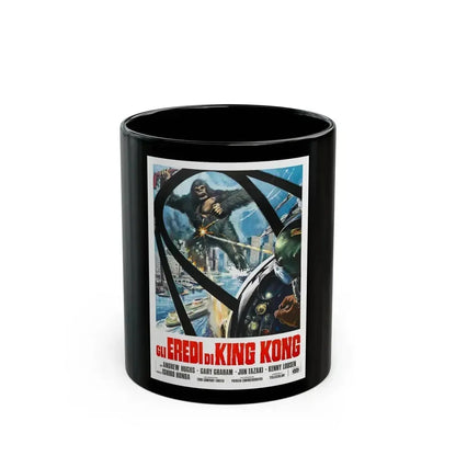 DESTROY ALL MONSTERS (3) GODZILLA 1968 Movie Poster - Black Coffee Mug 11oz - Go Mug Yourself