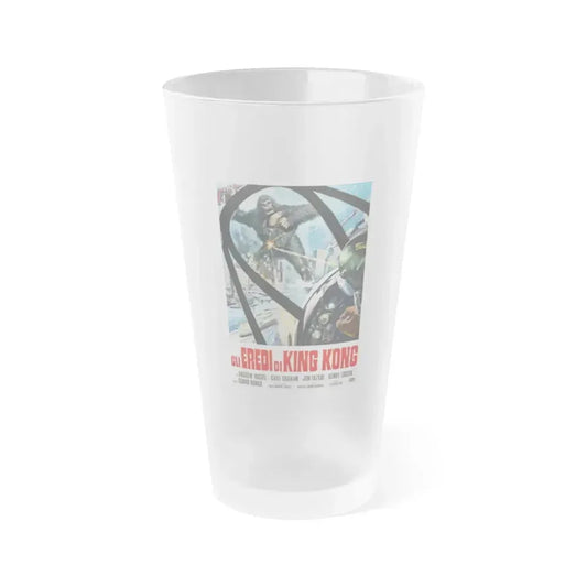 DESTROY ALL MONSTERS (3) GODZILLA 1968 Movie Poster - Frosted Pint Glass 16oz 16oz Frosted - Go Mug Yourself
