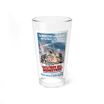 DESTROY ALL MONSTERS (GODZILLA) 1968 Movie Poster - Pint Glass 16oz-16oz-Go Mug Yourself