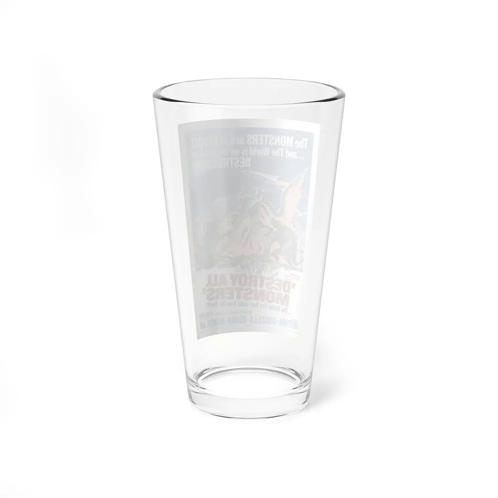 DESTROY ALL MONSTERS (GODZILLA) 1968 Movie Poster - Pint Glass 16oz-Go Mug Yourself