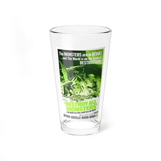 DESTROY ALL MONSTERS (GODZILLA) 2 1968 Movie Poster - Pint Glass 16oz 16oz - Go Mug Yourself