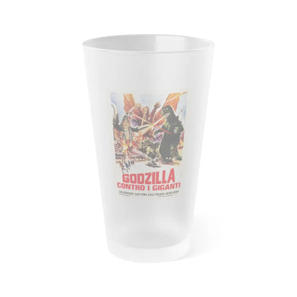 DESTROY ALL MONSTERS (GODZILLA) 3 1968 Movie Poster - Frosted Pint Glass 16oz-16oz-Frosted-Go Mug Yourself