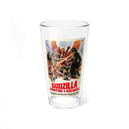 DESTROY ALL MONSTERS (GODZILLA) 3 1968 Movie Poster - Pint Glass 16oz 16oz - Go Mug Yourself