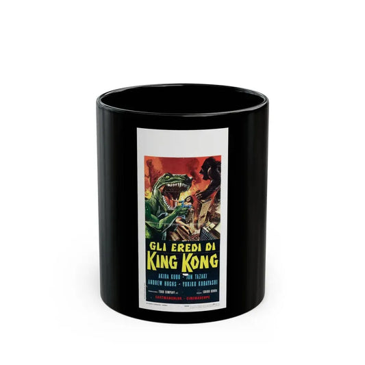 DESTROY ALL MONSTERS (GODZILLA) (ITALIAN) 2 1968 Movie Poster - Black Coffee Mug 11oz - Go Mug Yourself