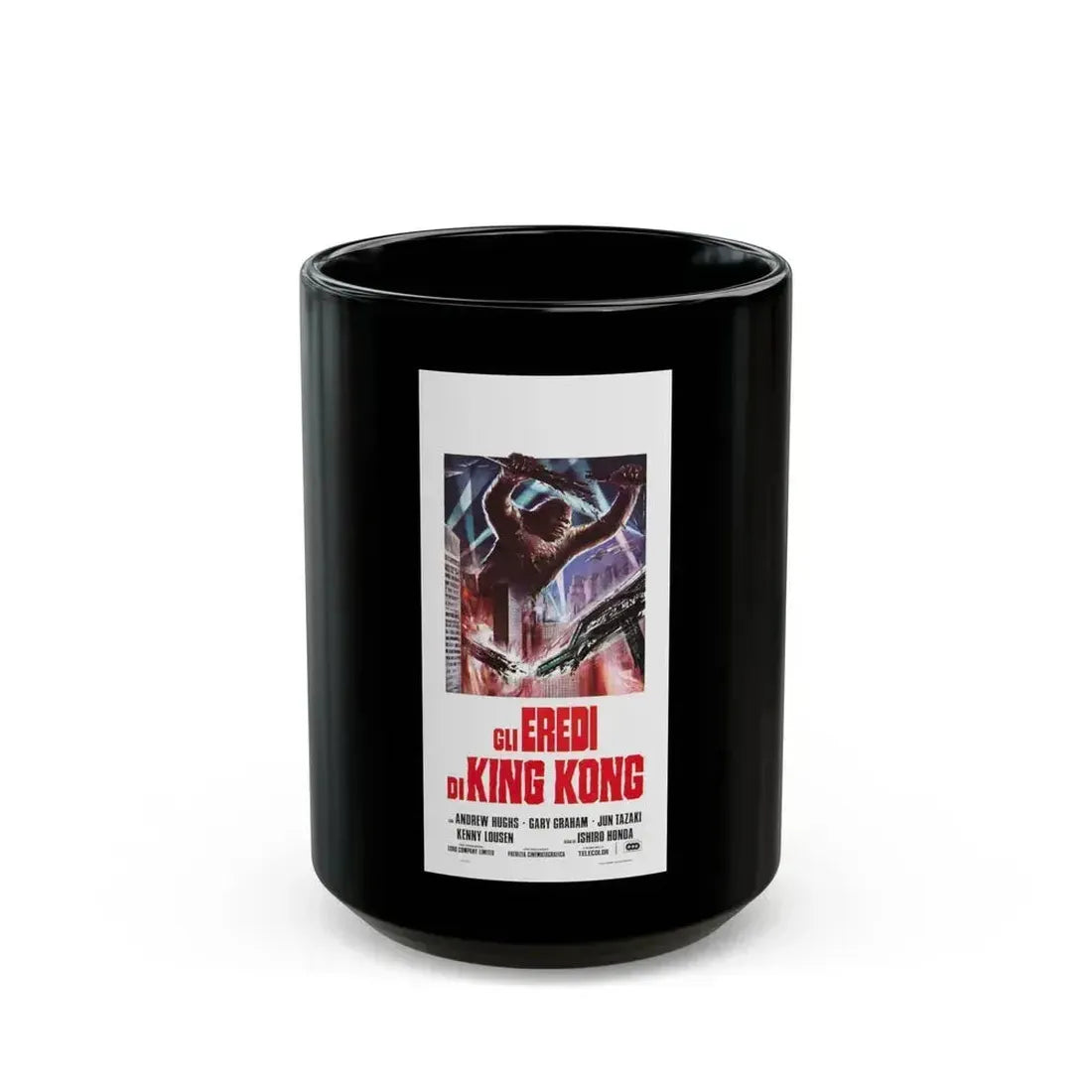 DESTROY ALL MONSTERS (GODZILLA) (ITALIAN) 3 1968 Movie Poster - Black Coffee Mug 15oz - Go Mug Yourself