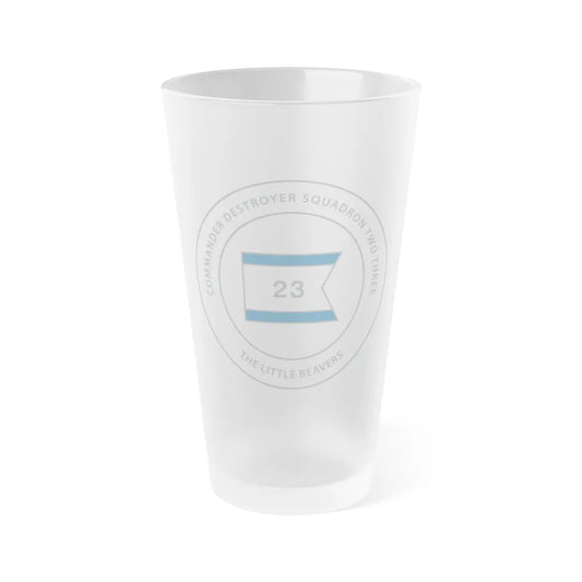 Destroyer Sq 23 COMDESRON 23 (U.S. Navy) Frosted Pint Glass 16oz-Go Mug Yourself