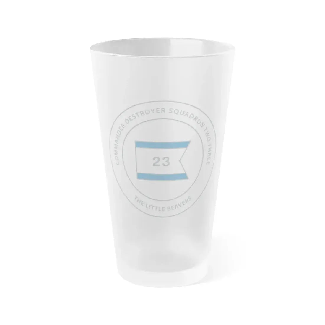 Destroyer Sq 23 COMDESRON 23 (U.S. Navy) Frosted Pint Glass 16oz Default Title - Go Mug Yourself