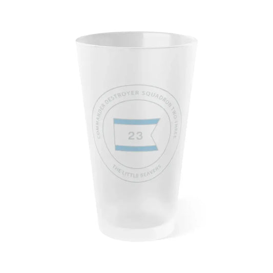 Destroyer Sq 23 COMDESRON 23 (U.S. Navy) Frosted Pint Glass 16oz Default Title - Go Mug Yourself