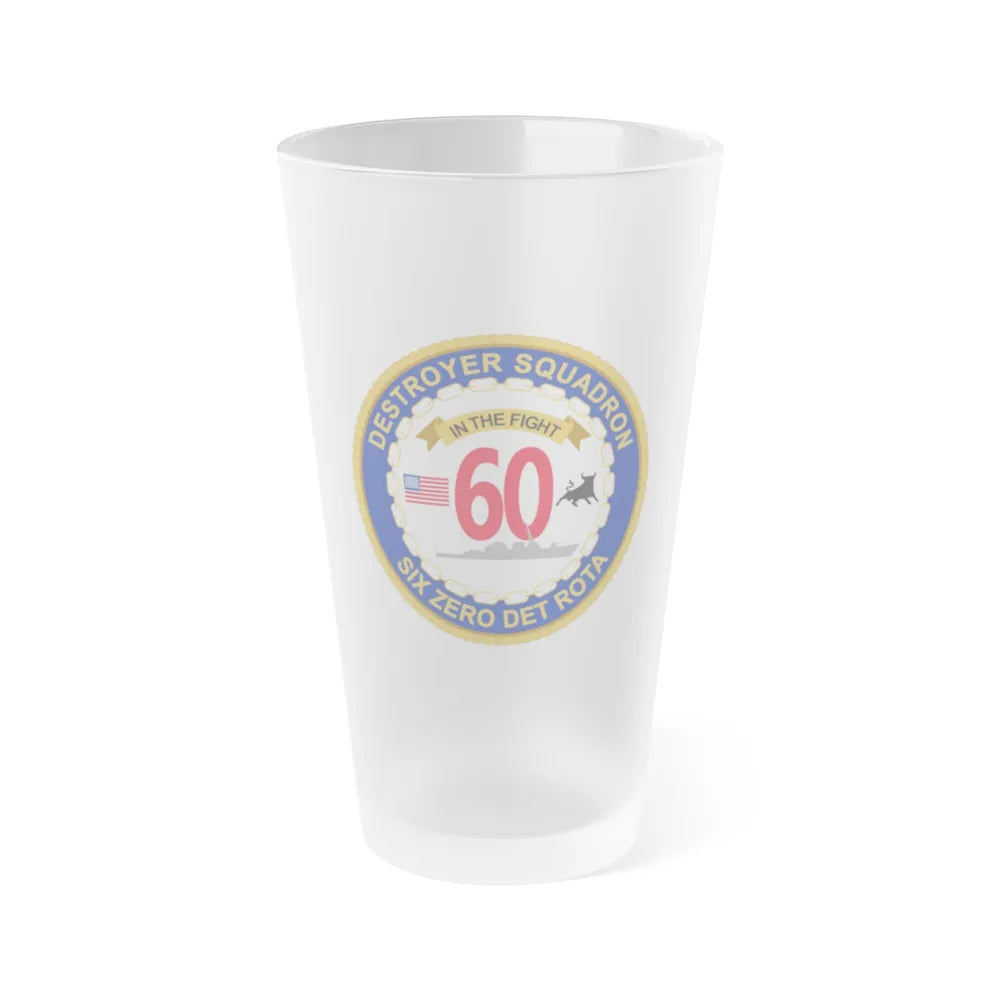 Destroyer Sq 60 Det Rota (U.S. Navy) Frosted Pint Glass 16oz-Go Mug Yourself