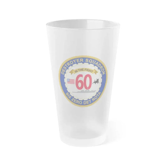 Destroyer Sq 60 Det Rota (U.S. Navy) Frosted Pint Glass 16oz Default Title - Go Mug Yourself
