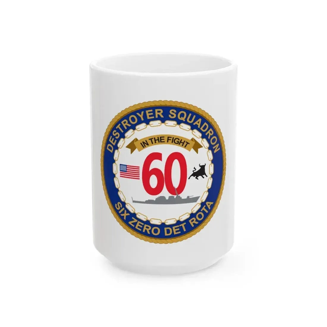Destroyer Sq 60 Det Rota (U.S. Navy) White Coffee Mug 15oz - Go Mug Yourself