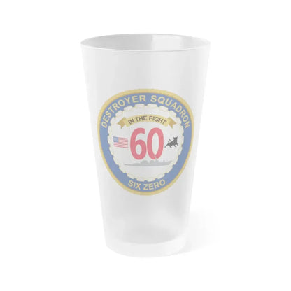 Destroyer Sq 60 (U.S. Navy) Frosted Pint Glass 16oz Default Title - Go Mug Yourself