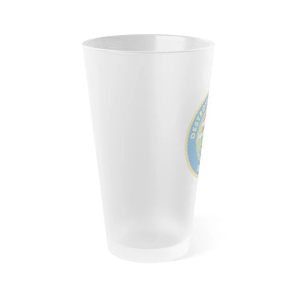 Destroyer Sq 60 v2 (U.S. Navy) Frosted Pint Glass 16oz-Go Mug Yourself