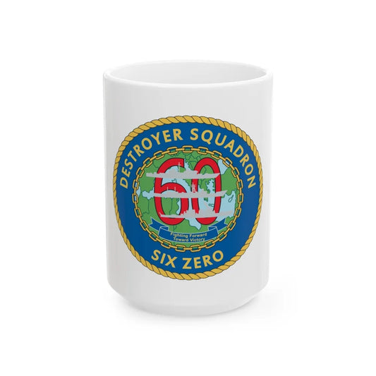 Destroyer Sq 60 v2 (U.S. Navy) White Coffee Mug-15oz-Go Mug Yourself