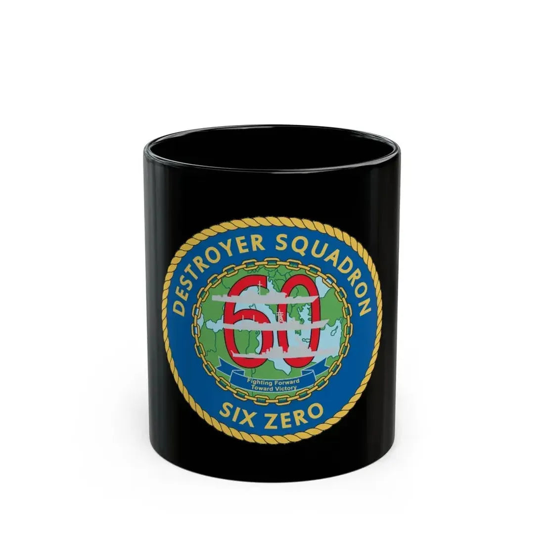 Destroyer Sq 60 v2 (U.S. Navy) Black Coffee Mug 11oz - Go Mug Yourself